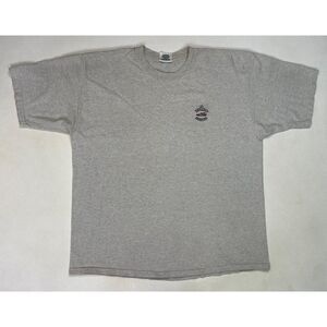 VINTAGE Sebago Dockside Shoes Embroidered T-shirt Men Gray XL USA 90s